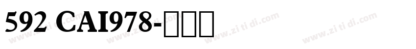 592 CAI978字体转换